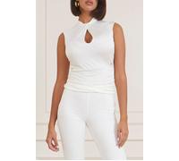 GUESS Tina Sleeveless Top Pale Pearl Größe: S | Tanktops Outlet | Damen | Weiß