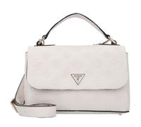 GUESS Handtasche Umhängetasche Tisha Top Handle Flap Bag Stone Logo creme
