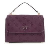 GUESS Tisha Top Handle Flap Bag Wine Logo