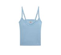 Guess Jeans Trägertop mit Logo Modell 'GJ POINTELLE CAMI' in Hellblau, Größe XS