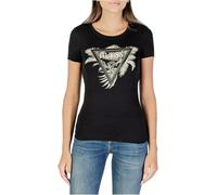 Guess Herbst Damen TShirt Schwarz mit Druck - Größe: XL