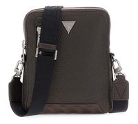 GUESS Torino Crossbody Double Zip Bag Dark Brown