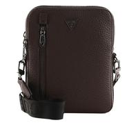 GUESS Torino Double Zip XBody with Vertikal Zip Dark Brown