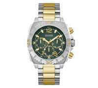 Guess Armbanduhr GW0800G1 Traction Herren Quarz Bicolor Edelstahl Zirkonia 46 mm 3 bar