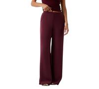 Guess Trainingshose Damen V4YB07KCAY2 Olympe Wide Leg Pants Grape Violet AI25, Weinrot, L