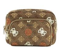 GUESS Travel Case Double Zip Brown Multi