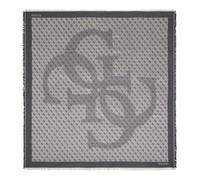 GUESS Tuch Eco Erica Kefiah 120x120 Coal Logo grau