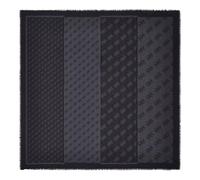 GUESS Tuch Lindsey Jacquard Kefiah 120X120 Coal Logo dunkelgrau
