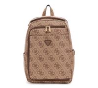 Guess Rucksack Berta U-Zip – mit Laptopfach – Latte Logo / Braun