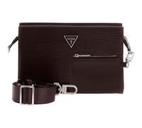 GUESS Umhängetasche Handgelenktasche Milano Crossbody Top Zip Dark Brown dunkelbraun