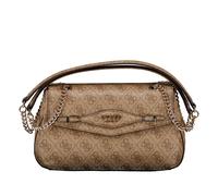 Guess Schultertasche Katya 4G-Logo Lederimitat Hellbraun Damen
