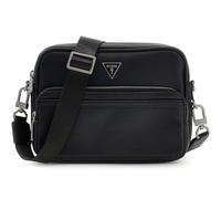 Guess Umhängetasche Milano Crossbody Double Zip Bag – Lederimitat, Schwarz, Herren