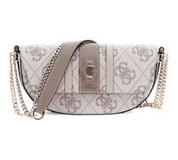GUESS Umhängetasche Schultertasche Erenia Convertible Crossbody Flap Dark Taupe Logo weiß