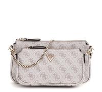 Guess Umhängetasche Noelle II DBL Pouch Crossbody (HWBG) dark taupe logo