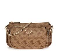 Guess Umhängetasche Noelle II DBL Pouch Crossbody (HWBG) latte logo/brown