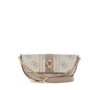 GUESS Umhängetasche Schultertasche Erenia Convertible Crossbody Flap Dark Taupe Logo weiß
