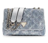 GUESS Umhängetasche Schultertasche Giully II 2 Compartment Convertible Flap Metallic Denim hellblau