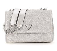 GUESS Umhängetasche Schultertasche Giully II Compound Convertible Flap Bag Silber silberfarben