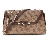 GUESS Umhängetasche Schultertasche Lindsey Convertible Xbody Flap Latte Logo hellbraun