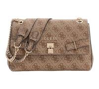 GUESS Umhängetasche Schultertasche Yesba Convertible Xbody Flap Latte Logo braun