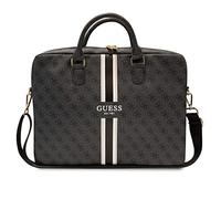 GUESS Unisex-Tasche mit 4 g bedruckten Streifen, siehe Beschreibung, Schwarz, Check Description