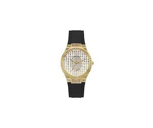 Guess US Damen-Armbanduhr, transparent, goldfarben, Schwarz