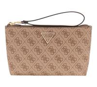 GUESS Utensilientasche Laurel II Wristlet Pouch Latte Logo braun