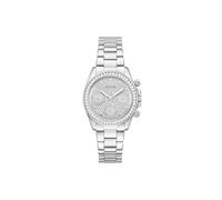 Guess Damen-Multifunktionsuhr Victoria – Quarz, 36 mm, Edelstahlband, silber, Wochentag/Datum, 5 bar