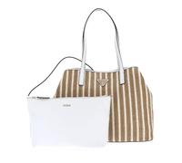 GUESS Vikky 2-in-1 Handtasche für Damen, groß, Natürliche und weiße Streifen, One Size, Vikky Große 2-in-1-Tragetasche