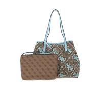 GUESS Vikky Tote Latte Logo / Ice Blue