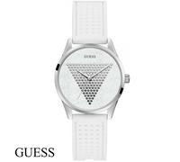 Guess Damen. Analog Quarz Uhr mit Silikon Armband W1227L1