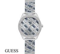 Guess W1279L1 Claudia silber blau Edelstahl Armband Uhr Damen NEU