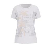 GUESS Damen-T-Shirt, kurzärmelig, Eco-Glitzer, Degrade-Logo, Low Key Pink, X-Klein