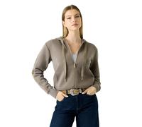 GUESS Relaxed Fit Sweatjacke mit Viskose-Anteil in Taupe, Größe S