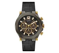GUESS Watches Gents Edge Herren Uhr analog Quarzwerk mit Leder Armband GW0492G1