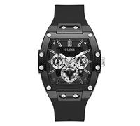 Guess Herren-Armbanduhr Phoenix GW0203G3 mit Lederband, Schwarz