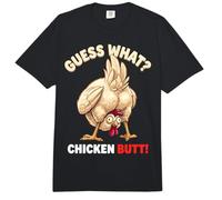 Guess What Chicken Butt Funny Chicken Men Women Kids Comfort Colors Adult Heavyweight T-Shirt