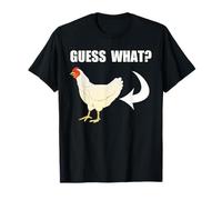 Guess What Chicken Butt Lustiger Retro-Witz Teenager Junge Geschenk T-Shirt