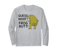Guess What? Frosch Butt! Lustiges Frösche Kostüm Herren Damen Langarmshirt