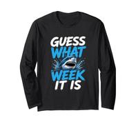 Guess What Week it is - Cool Cartoon Shark Graphic Langarmshirt