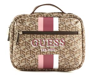 GUESS Wilder Tech Organizer Taupe Logo