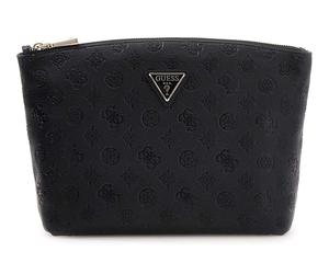GUESS Wilder Top Zip Cosmetic Bag XL Black