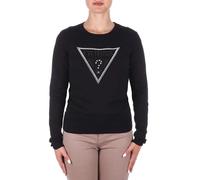 GUESS Winter-Pullover Jeans Kiara Triangel Jblk Jet Black A996, Schwarz , Medium