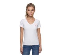 Guess T-Shirt W2yi45 J1314 Slim Fit V-Ausschnitt Kurzarm Mini-Triangle-Logo Damen S