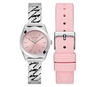 Quarzuhr GUESS "SERENA", silber (silberfarben), Armbanduhren, Damen, Armbanduhr, Damenuhr, Edelstahlarmband, ideal auch als Geschenk (38450161-0) silberfarben