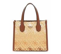 GUESS Women Silvana 2 COMP Mini Tote Hand Bag, Cognac Logo