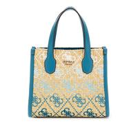 GUESS Women Silvana 2 COMP MINI Tote Hand Bag, Teal Logo