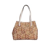 GUESS Vikky Tote Taupe Logo 