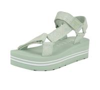 GUESS Damen Avin Keilsandale, Light Green/White Logo 330, 42 EU