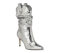 GUESS Damen Benisa Fashion Boot, Silver Snake 040, 8.5